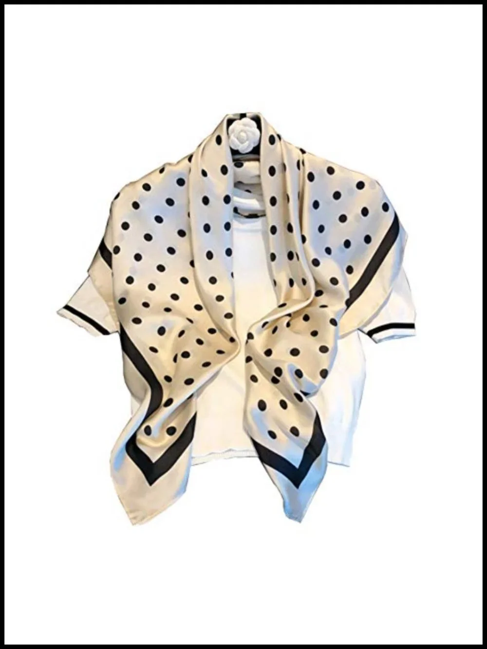 Women's Satin Silk Like Scarf Fashion Pattern Large Square Headwrap 35x35